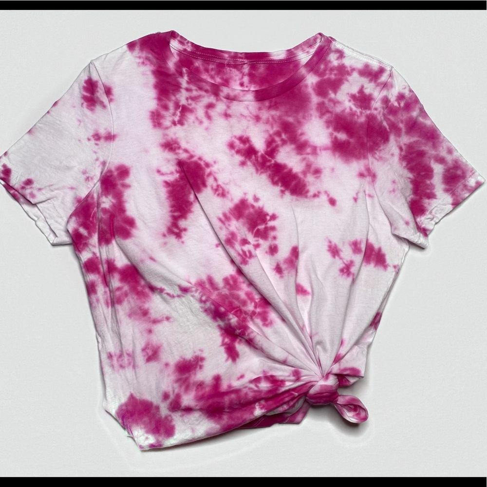 Pink tie dye tee